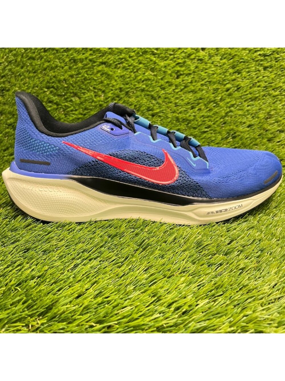 Nike Air Zoom Pegasus 41 Mens Size 10.5 Blue Red Athletic Running Shoes Sneakers